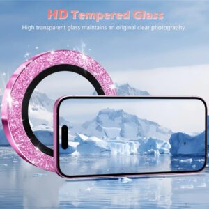 Film de lentille avec poudre flash, convient pour iPhone 17, autocollant de lentille iPhone 12/Mini/13/14 Plus/15/16 Pro Max/16e/17/17pro/17 Pro Max/17Air, protection de caméra, anneau de protection arrière 13 Pro Max, couvercle de lentille, sens de luxe avancé avec diamant flash