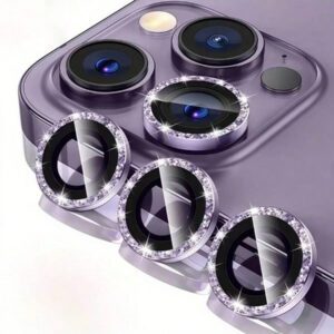 Film de lentille avec poudre flash, convient pour iPhone 17, autocollant de lentille iPhone 12/Mini/13/14 Plus/15/16 Pro Max/16e/17/17pro/17 Pro Max/17Air, protection de caméra, anneau de protection arrière 13 Pro Max, couvercle de lentille, sens de luxe avancé avec diamant flash