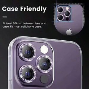 Film de lentille avec poudre flash, convient pour iPhone 17, autocollant de lentille iPhone 12/Mini/13/14 Plus/15/16 Pro Max/16e/17/17pro/17 Pro Max/17Air, protection de caméra, anneau de protection arrière 13 Pro Max, couvercle de lentille, sens de luxe avancé avec diamant flash