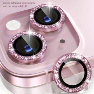 1 pack Film à lentille strass, Couvercle de lentille, Anneau de protection de lentille compatible avec la série 11/12/13/14/15/16/16 Plus/16 Pro/16 Pro Max/17/17 Air/17 Pro/17 Pro Max