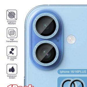 1 pack Film à lentille strass, Couvercle de lentille, Anneau de protection de lentille compatible avec la série 11/12/13/14/15/16/16 Plus/16 Pro/16 Pro Max/17/17 Air/17 Pro/17 Pro Max