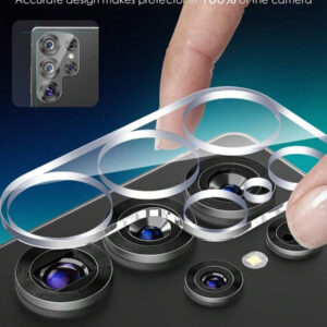 2 paquets de protecteurs d'objectif de caméra compatibles avec Galaxy - Verre trempé 9H, protection anti-rayures, conception compatible avec les coques - Protecteur d'écran transparent. Cadeau pour l'anniversaire, la famille, les amis. Protecteur d'objectif, accessoires de téléphone étanches, antichocs, anti-chute, anti-traces de doigts, protection intégrale