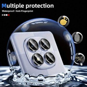 1 set de protecteur d'objectif de caméra compatible avec Xiaomi Redmi Note 14 4G/5G/14 Pro 4G/5G/14 Pro+/13 4G/5G/13 Pro 4G/5G/13 Pro+, verre trempé de dureté 9H à forte adhérence, couvercle de bague en métal individuel pour protection anti-rayures applicable au bouclier quotidien, au bureau et à la caméra du téléphone domestique