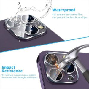 4 pièces de protecteurs d'objectif d'appareil photo full cover pour LPhone 16 12 13 ProMax. Protecteurs d'écran pour LPhone 11 14 Pro Max Glass 15 Pro Max15 Plus. Cadeau pour l'anniversaire, la famille, les amis. Protecteur d'objectif, accessoires de téléphone. Étanche, antichoc, anti-chute, anti-rayures, anti-traces de doigts