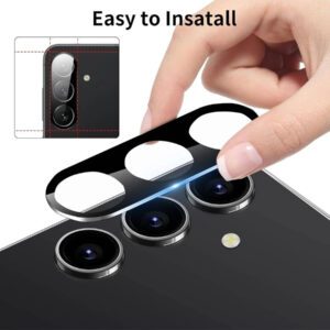 3 pièces Protecteur d'objectif de caméra compatible avec Samsung Galaxy A13/A14/A15/A16/A23/A24/A25/A26/A34/A36/A35/A54/A55 5G/A56/S23 FE/S22/S23/S24 FE/S25 Plus Ultra. Cadeau pour l'anniversaire, la famille, les amis. Protecteur d'objectif, accessoires de téléphone. Étanche, antichoc, anti-chute, anti-rayures, anti-traces de doigts, protection intégrale