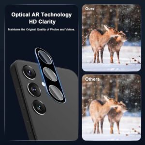 3 pièces Protecteur d'objectif de caméra compatible avec Samsung Galaxy A13/A14/A15/A16/A23/A24/A25/A26/A34/A36/A35/A54/A55 5G/A56/S23 FE/S22/S23/S24 FE/S25 Plus Ultra. Cadeau pour l'anniversaire, la famille, les amis. Protecteur d'objectif, accessoires de téléphone. Étanche, antichoc, anti-chute, anti-rayures, anti-traces de doigts, protection intégrale