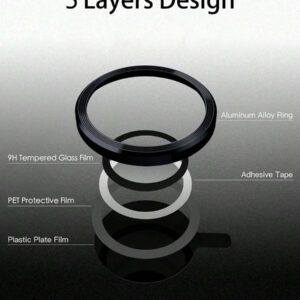 1 pack Film de protection décoratif pour objectif d'appareil photo, haute définition anti-chute, compatible avec les séries 11/12/13/14 Pro Max, 15 Pro Max, 16/16 Plus/16 Pro/16 Pro Max, 17/17 Plus/17 Pro/17 Pro Max