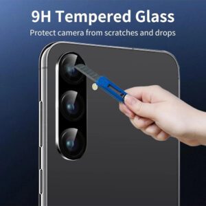 [1 paquet] Protecteur d'objectif de caméra compatible avec Galaxy A13/A14/A15/A16/A23/A24/A25/A26/A34/A36/A35/A54/A55 5G/A56/S23 FE/S22/S23/S24 FE/S25 Plus Ultra, protecteur d'objectif en verre trempé, ultra HD, dureté 9H, anti-rayures, compatible avec les coques. N'affecte pas les photos de nuit. Cadeau pour l'anniversaire, la famille, les amis. Protecteur d'objectif, accessoires de téléphone, étanche, antichoc, anti-chute, anti-empreintes digitales, protection intégrale