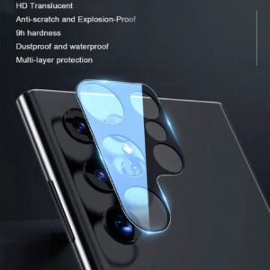 [1 paquet] Protecteur d'objectif de caméra compatible avec Galaxy A13/A14/A15/A16/A23/A24/A25/A26/A34/A36/A35/A54/A55 5G/A56/S23 FE/S22/S23/S24 FE/S25 Plus Ultra, protecteur d'objectif en verre trempé, ultra HD, dureté 9H, anti-rayures, compatible avec les coques. N'affecte pas les photos de nuit. Cadeau pour l'anniversaire, la famille, les amis. Protecteur d'objectif, accessoires de téléphone, étanche, antichoc, anti-chute, anti-empreintes digitales, protection intégrale