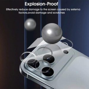 Lot de 4 films de protection transparents en verre trempé pour objectif d'appareil photo, compatibles avec iPhone 17 et 16 Pro Max, série complète, dureté 9H, antidéflagrants et résistants aux rayures