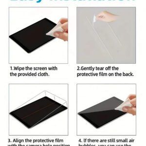1 pièce Protecteur d'écran en verre trempé premium compatible avec iPad/Vivo/Microsoft/Tablettes, diverses tailles pour répondre à différents besoins, dureté 9H anti-rayures, oléophobe, haute définition et haute transparence pour restaurer la protection de l'écran de couleur. Indispensable pour le bouclier quotidien, le bureau, la maison. Accessoires de protection d'écran de tablette étanche aux chocs, résistant aux chutes et aux rayures