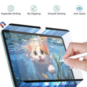 1 pièce Film protecteur d'écran de tablette avec effet papier mat, magnétique. Protection des yeux anti-reflet, anti-traces de doigts, anti-rayures. Compatible avec iPad Air, Pro 11", 13", 5e/6e/7e/8e/9e/10e/11e génération 2025 2024 11" et 13", ainsi que Galaxy Tab S9, S8, S7, S9 FE, S10+, S10 FE, A9, A9+ , S8+, S9+ 12,4". Accessoires essentiels de protection d'écran de tablette, pour un usage quotidien, au bureau ou à la maison. Étanche, antichoc, anti-chute, protection intégrale.