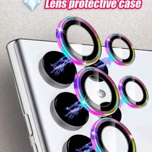 1 set de films protecteurs de lentille d'appareil photo colorés/noirs/argentés, compatibles avec Galaxy Z Flip 5/Galaxy Z Fold/Galaxy S23/24 Ultra/A55/A35/A34/A15/A05s/S24 FE/S25/S25 Ultra/Galaxy Z Flip 6/Galaxy Z Fold 6/Galaxy Z Flip 7/Galaxy Z Fold 7. Étanche, antichoc, anti-chute, anti-rayures et anti-traces de doigts, avec une protection intégrale.