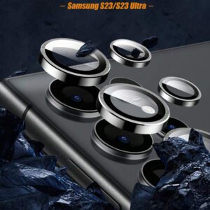 1 set de films protecteurs de lentille d'appareil photo colorés/noirs/argentés, compatibles avec Galaxy Z Flip 5/Galaxy Z Fold/Galaxy S23/24 Ultra/A55/A35/A34/A15/A05s/S24 FE/S25/S25 Ultra/Galaxy Z Flip 6/Galaxy Z Fold 6/Galaxy Z Flip 7/Galaxy Z Fold 7. Étanche, antichoc, anti-chute, anti-rayures et anti-traces de doigts, avec une protection intégrale.