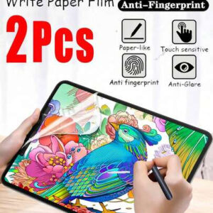 2 pièces Film mat comme du papier compatible avec Pro 11 12.9 13 2024 Air 4 5 6 7 8 Mini 10.2 9.7 10.5 10.9 1 2 3 7.9 8.3 MatePad T10 T10S 11.5 10.1 M5 Lite 2023 2022 2019 10.95 10.4 10.8 Tab A8 A9 A9Plus S7 S8 S9 S9FE S6Lite Pad 5Pro Pad SE. Film de protection d'écran de type papier, pas en verre. Essentiels pour une protection quotidienne, au bureau et à la maison. Accessoires de tablette résistants à l'eau, aux chocs et aux rayures.