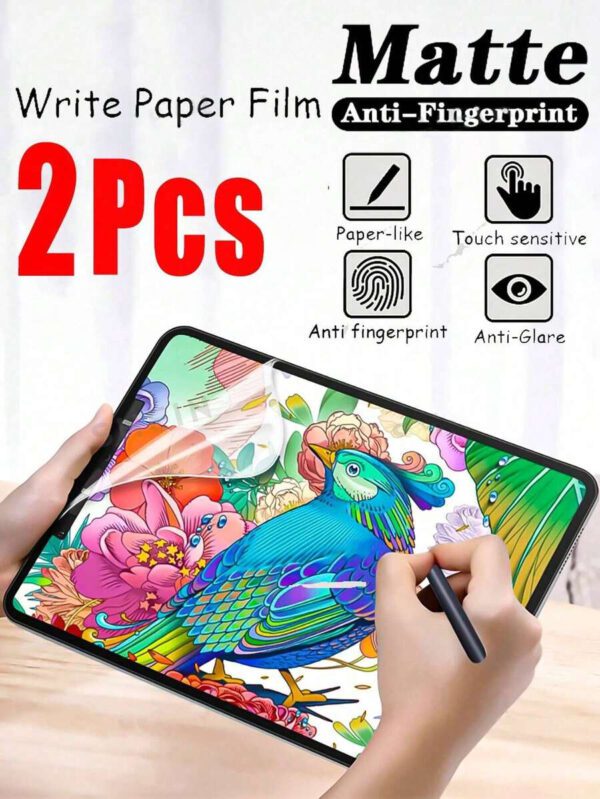 2 piÃ¨ces Film mat comme du papier compatible avec Pro 11 12.9 13 2024 Air 4 5 6 7 8 Mini 10.2 9.7 10.5 10.9 1 2 3 7.9 8.3 MatePad T10 T10S 11.5 10.1 M5 Lite 2023 2022 2019 10.95 10.4 10.8 Tab A8 A9 A9Plus S7 S8 S9 S9FE S6Lite Pad 5Pro Pad SE. Film de protection d'Ã©cran de type papier, pas en verre. Essentiels pour une protection quotidienne, au bureau et Ã  la maison. Accessoires de tablette rÃ©sistants Ã  l'eau, aux chocs et aux rayures. â€“ Image 2