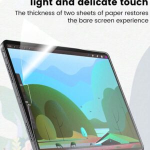 2 pièces Film mat comme du papier compatible avec Pro 11 12.9 13 2024 Air 4 5 6 7 8 Mini 10.2 9.7 10.5 10.9 1 2 3 7.9 8.3 MatePad T10 T10S 11.5 10.1 M5 Lite 2023 2022 2019 10.95 10.4 10.8 Tab A8 A9 A9Plus S7 S8 S9 S9FE S6Lite Pad 5Pro Pad SE. Film de protection d'écran de type papier, pas en verre. Essentiels pour une protection quotidienne, au bureau et à la maison. Accessoires de tablette résistants à l'eau, aux chocs et aux rayures.