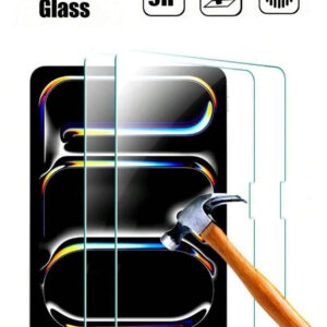 2 paquets de protecteur d'écran pour iPad 11e génération A16 2025 11 pouces / 10e génération 2022 10,9 pouces, verre trempé [compatible Face ID et Apple Pencil] ultra sensible, compatible avec la coque, protection d'écran HD anti-rayures compatible avec iPad 5/6/7/8/9e 10,2/10,5 Air 1/2/3/4/5 10,9 10e génération Mini 1 2 3 4 5 6 Pro 11 1re 2e 3e 9,7 Pro 12,9 2015-2024-2025, film de protection d'écran en verre trempé - Accessoires de protection d'écran essentiels pour iPad, applicables au bouclier quotidien, au bureau, à la maison, étanche, antichoc, anti-chute, résistant aux rayures