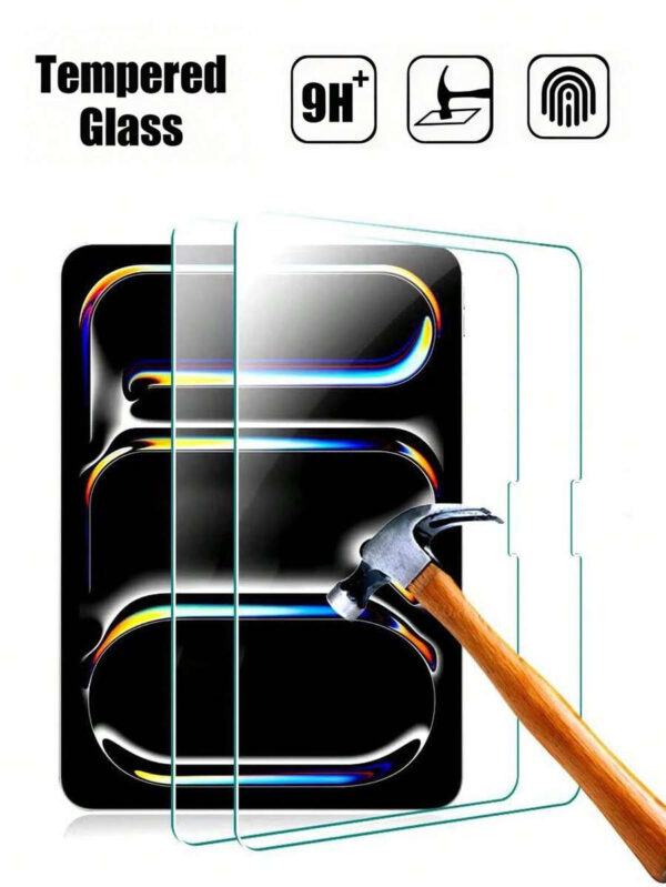 2 paquets de protecteur d'écran pour iPad 11e génération A16 2025 11 pouces / 10e génération 2022 10,9 pouces, verre trempé [compatible Face ID et Apple Pencil] ultra sensible, compatible avec la coque, protection d'écran HD anti-rayures compatible avec iPad 5/6/7/8/9e 10,2/10,5 Air 1/2/3/4/5 10,9 10e génération Mini 1 2 3 4 5 6 Pro 11 1re 2e 3e 9,7 Pro 12,9 2015-2024-2025, film de protection d'écran en verre trempé - Accessoires de protection d'écran essentiels pour iPad, applicables au bouclier quotidien, au bureau, à la maison, étanche, antichoc, anti-chute, résistant aux rayures – Image 2