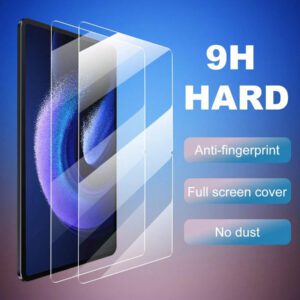 2 pièces Protecteur d'écran en verre trempé en aluminium haute qualité pour Xiaomi/Redmi Tablet, dureté 9H, bords arrondis, résistant aux rayures, compatible avec Xiaomi MiPad 5/5 Pro, 6/6 Pro, Pad SE, Pad Pro, Redmi Pad, Pad SE, Poco Pad. Étanche, antichoc, anti-chute, anti-empreintes digitales, protection intégrale