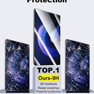 2 pièces Protecteur d'écran en verre trempé en aluminium haute qualité pour Xiaomi/Redmi Tablet, dureté 9H, bords arrondis, résistant aux rayures, compatible avec Xiaomi MiPad 5/5 Pro, 6/6 Pro, Pad SE, Pad Pro, Redmi Pad, Pad SE, Poco Pad. Étanche, antichoc, anti-chute, anti-empreintes digitales, protection intégrale