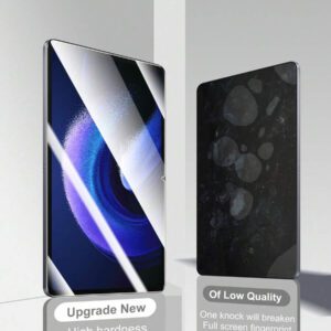 2 pièces Protecteur d'écran en verre trempé en aluminium haute qualité pour Xiaomi/Redmi Tablet, dureté 9H, bords arrondis, résistant aux rayures, compatible avec Xiaomi MiPad 5/5 Pro, 6/6 Pro, Pad SE, Pad Pro, Redmi Pad, Pad SE, Poco Pad. Étanche, antichoc, anti-chute, anti-empreintes digitales, protection intégrale