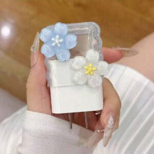 Étui de protection de chargeur minimaliste à motif floral, convient pour les séries Apple 14/13, adaptateur de charge rapide, protecteur de chargeur 20W, cadeau idéal