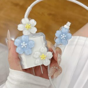 Étui de protection de chargeur minimaliste à motif floral, convient pour les séries Apple 14/13, adaptateur de charge rapide, protecteur de chargeur 20W, cadeau idéal