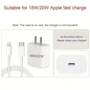 Étui de protection de chargeur à motif marguerite coloré, protecteur de câble de charge transparent anti-pliage, compatible avec 15/14 Pro Max/13/12, compatible avec iPad 18/20W