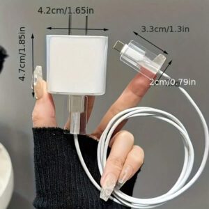 Étui de protection de chargeur à motif marguerite coloré, protecteur de câble de charge transparent anti-pliage, compatible avec 15/14 Pro Max/13/12, compatible avec iPad 18/20W