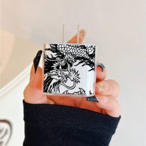 4 pièces/set Étui de protection transparent en TPU avec design de tête de dragon pour chargeur et câble de données, compatible avec le chargeur rapide Apple 20W