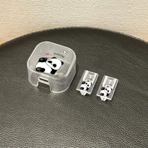 3 pièces Ensemble de boîtiers de protection de chargeur TPU mignons Panda/Chat/Dessin animé, convient pour iPhone 13/14/15/16, 18W/20W - Comprend un couvercle de chargeur mural avec design en forme de cœur de panda, protecteur de câble - Cadeau idéal