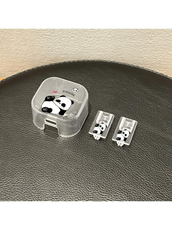 3 pièces Ensemble de boîtiers de protection de chargeur TPU mignons Panda/Chat/Dessin animé, convient pour iPhone 13/14/15/16, 18W/20W - Comprend un couvercle de chargeur mural avec design en forme de cœur de panda, protecteur de câble - Cadeau idéal – Image 7