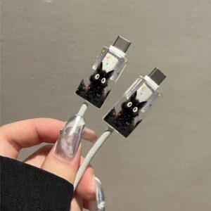 3 pièces Ensemble de boîtiers de protection de chargeur TPU mignons Panda/Chat/Dessin animé, convient pour iPhone 13/14/15/16, 18W/20W - Comprend un couvercle de chargeur mural avec design en forme de cœur de panda, protecteur de câble - Cadeau idéal