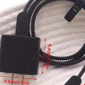 5 pièces Étui de protection simple noir pour adaptateur de charge, protecteur de câble de données, organisateur de câble de charge pour iPhone 14 Pro Max, iPhone 13/12/11, protecteur de cordon de chargeur rapide 18/20W, cadeau pour lui/elle