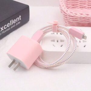5 pièces Étui de protection simple noir pour adaptateur de charge, protecteur de câble de données, organisateur de câble de charge pour iPhone 14 Pro Max, iPhone 13/12/11, protecteur de cordon de chargeur rapide 18/20W, cadeau pour lui/elle