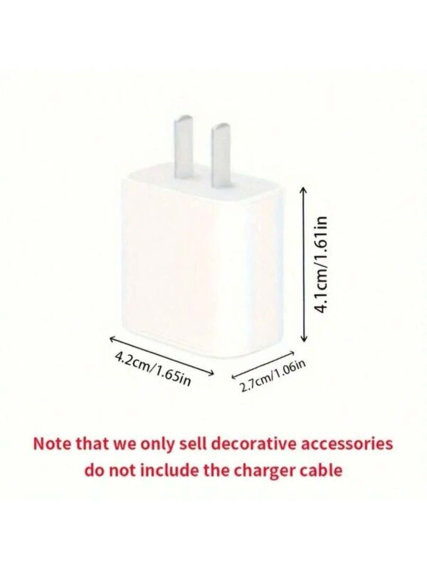 5 pièces Étui de protection en forme de cœur rose pour câble de chargeur compatible avec le chargeur rapide 18W/20W – Image 3