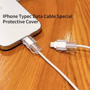 1 pièce / 5 pièces / 10 pièces Protecteur de câble de charge Apple [Manchon de protection de câble Android USB + Type-C], accessoire de gestion de câble anti-enroulage, accessoire de téléphone