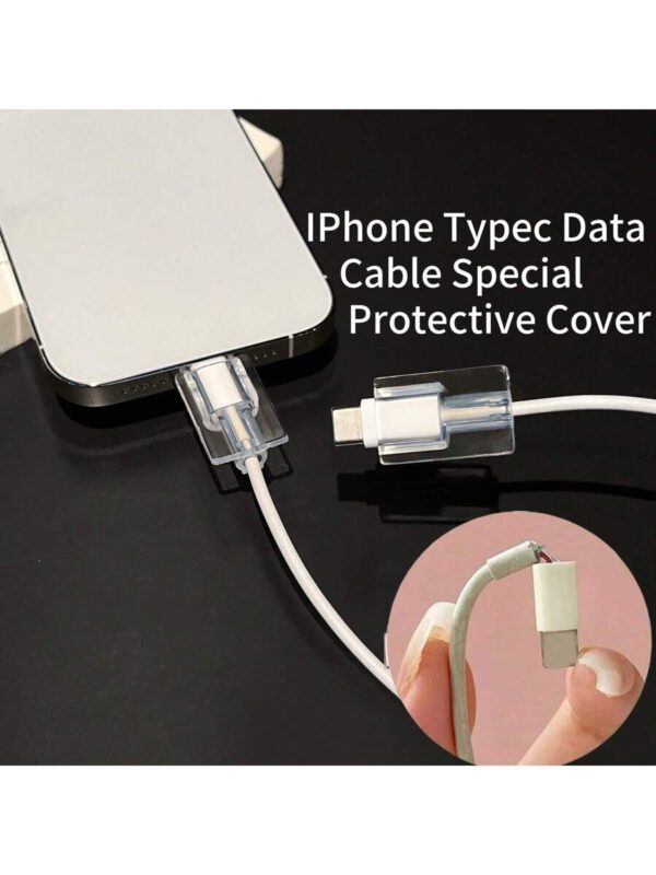 1 pièce / 5 pièces / 10 pièces Protecteur de câble de charge Apple [Manchon de protection de câble Android USB + Type-C], accessoire de gestion de câble anti-enroulage, accessoire de téléphone – Image 5
