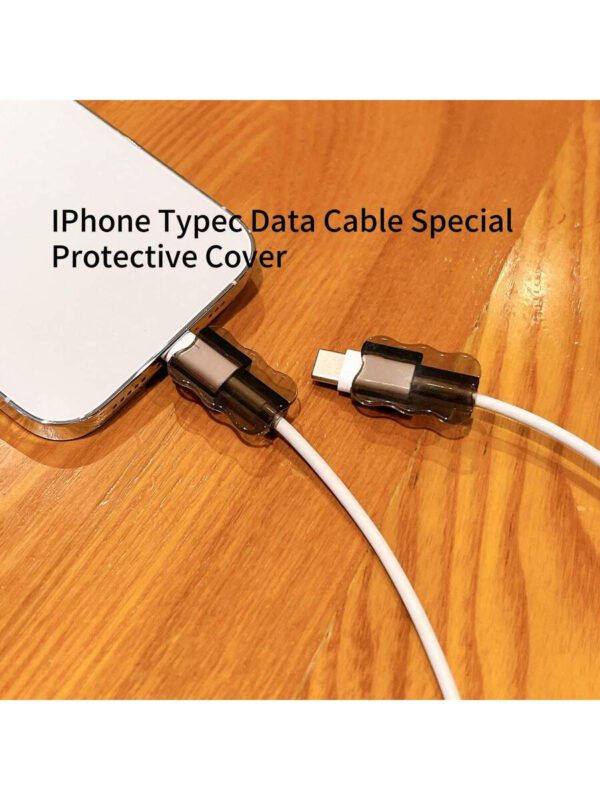 1 pièce / 5 pièces / 10 pièces Protecteur de câble de charge Apple [Manchon de protection de câble Android USB + Type-C], accessoire de gestion de câble anti-enroulage, accessoire de téléphone – Image 6