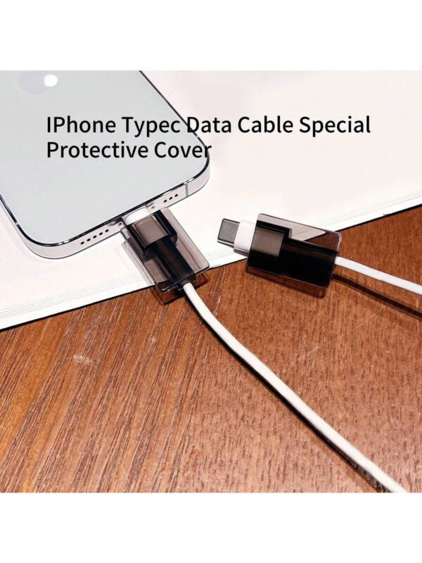 1 pièce / 5 pièces / 10 pièces Protecteur de câble de charge Apple [Manchon de protection de câble Android USB + Type-C], accessoire de gestion de câble anti-enroulage, accessoire de téléphone – Image 7