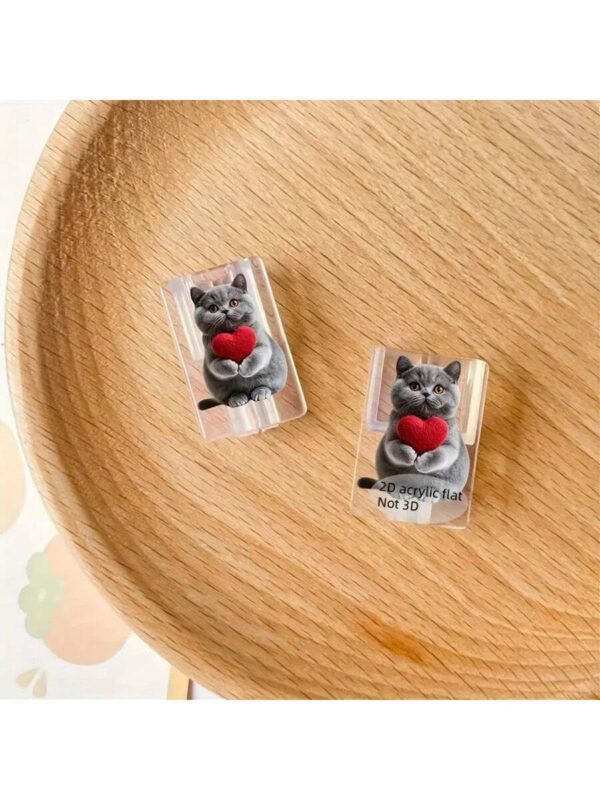 2 pièces Protecteur de câble de données avec motif 3D de chat – Image 4