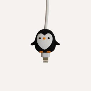 1 pièce Protecteur de câble de données en forme de pingouin en silicone, protecteur de chargeur