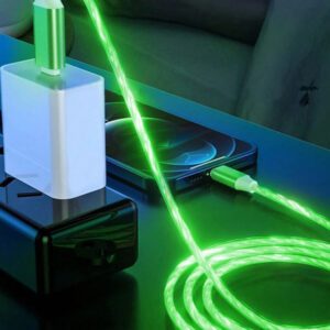 Câble de charge à lumière LED fluide, charge rapide 1 m/3,28 pi, ligne de données de charge TPE compatible avec Vivo/OPPO Ultra/S24/S23 Ultra/S23/S22/S21 Série, compatible avec 16, 16 Pro Max, 15, 15 Plus, 15 Pro, 15 Pro Max, compatible avec Xiaomi, compatible avec OnePlus Type C, certifié Nan MFi