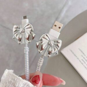 2 pièces Protecteurs d'embouts de câble de données USB + Type-C, compatibles avec les chargeurs / Protège-chargeur