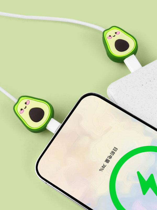 beanlieve 1 pièce Protecteur de câble de données en forme d'avocat, protecteur de chargeur – Image 2