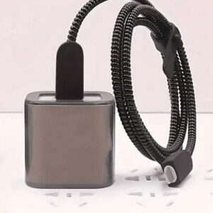5 pièces Étui de protection de chargeur noir, protecteur de câble de données, câble de chargeur 18W/20W anti-pliage