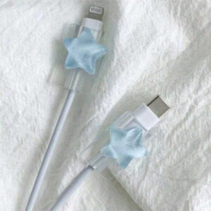 Étui de protection compatible avec avec motif étoile/nœud papillon. Accessoire de câble de données anti-pliage, protecteur de câble Nan, accessoires de chargeur, accessoires de téléphone