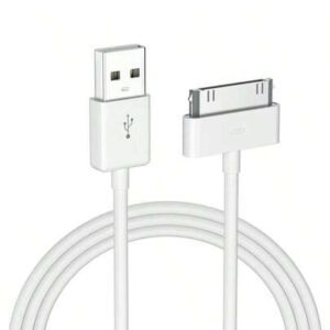Câble de charge USB, cordon de synchronisation et de charge USB de 4,0 pi compatible avec iPhone 4, 4s, 3G, 3GS, iPad 1, 2, 3, iPod Touch, Nano blanc (1 pièce)