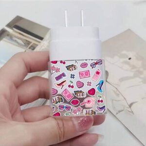 Étui de protection de chargement en TPU avec motif de lèvres de cerise, convient pour la boîte de chargement transparente 25W de pour les téléphones Galaxy - protecteur de câble, étui de protection de chargeur de qualité cadeau transparent